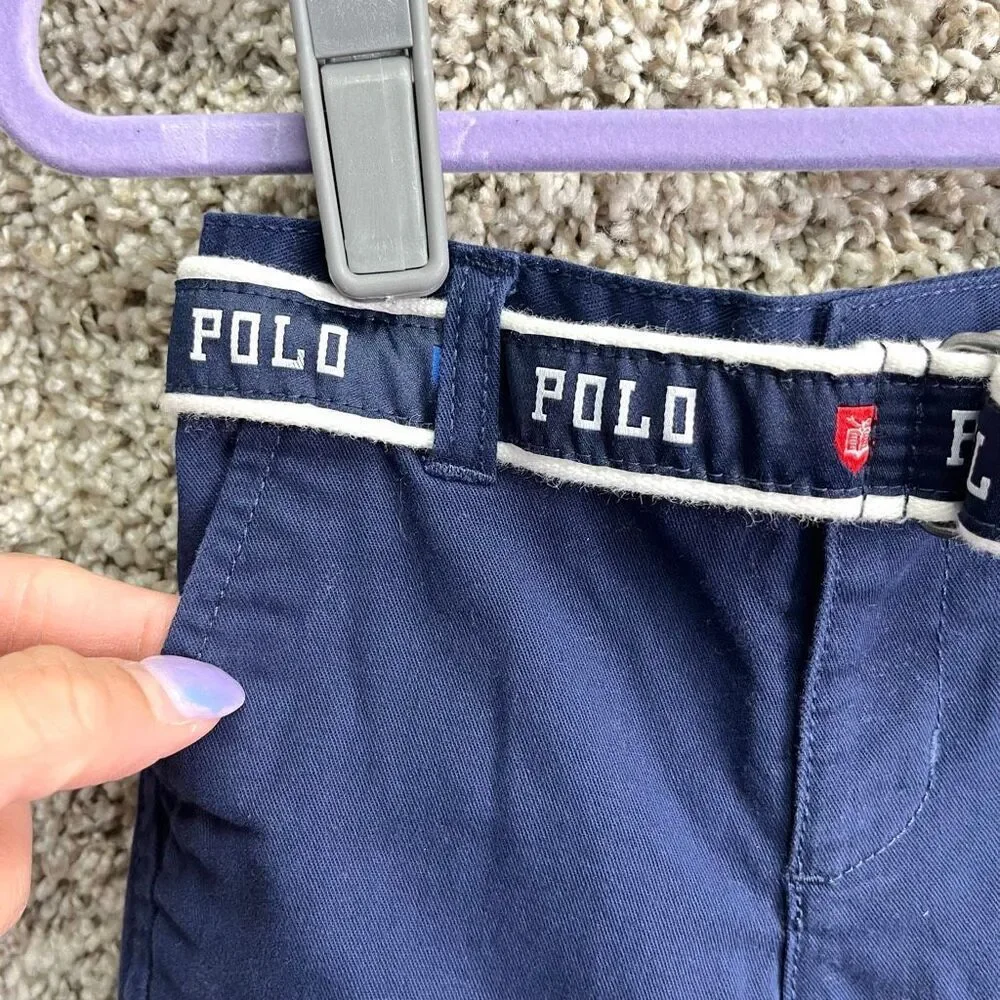 Ralph Lauren Pants Baby 6M Navy Blue‎ Pant with Belt